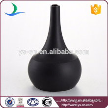 7 &quot;chino negro cerámica esmaltada cuello largo Tatu botella jarrón